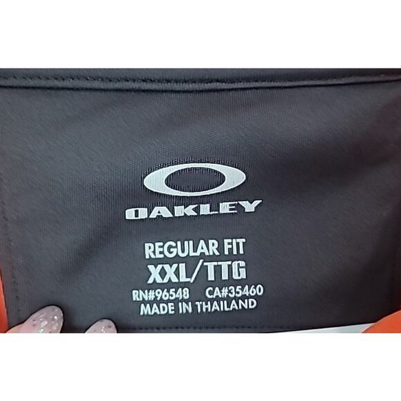 Oakley Men’s XXL O Hydrolix Polo Shirt – Orange – Performance – EUC - Picture 5 of 9